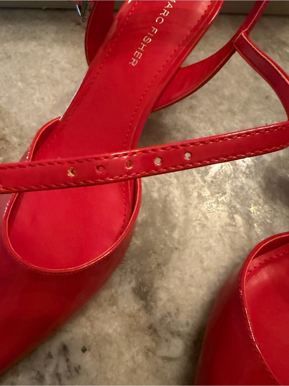 Like New Marc Fisher Red Slingback Heels - Size 8 - Picture 4 of 13